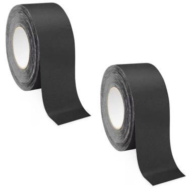 Imagem de KIt 2 Fita Silver Tape Adesiva Preta 48mm x 10 metros Mágica Isolante Reparos Embalagem Dutos Starfer