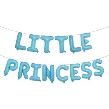Imagem de Decoração de chá de bebê de princesinha - bandeira de balão de boas-vindas revelação de gênero e suprimentos de festa de aniversário para meninas para aniversário e festa infantil (pequena princesa)