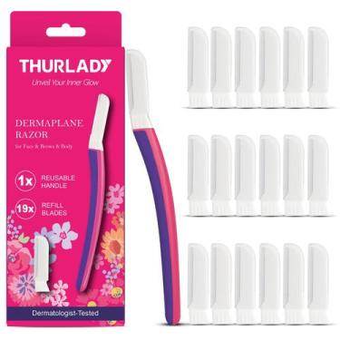 Imagem de Lâminas de barbear Dermaplane Razor THURLADY para mulheres com 19 lâmi