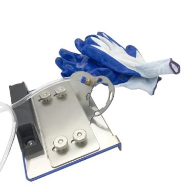 Imagem de JoyTube Suporte de chanfro de azulejo para esmerilhadeiras angulares de 100 tipos Suporte fixo para azulejo Corte de chanfro de 45° com luvas e tubo de PVC