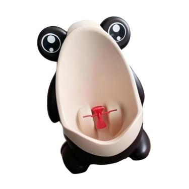 Imagem de oshhni Mictório para treinamento de penico infantil Mictório portátil para penico infantil em formato de sapo com alvo para mira, treinamento de xixi, Marrom