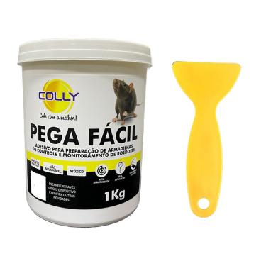Imagem de Ratoeiras Adesiva Pega Tudo Cola Pega Gruda Rato 1kg - Cola Adesiva Captura Colly