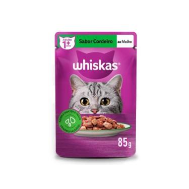 Imagem de Ração Úmida Whiskas Sachê Gatos Adultos Sabor Cordeiro ao Molho 85g