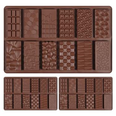 Imagem de Moldes de quebra de grau alimentício molde de derretimento de cera de silicone conjunto de fácil liberação molde de vela de soja moldes de barra retangular de silicone