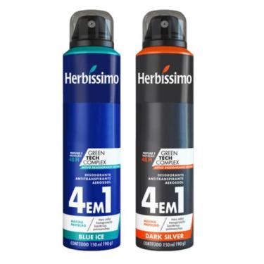 Imagem de Kit Desodorante Aerossol Herbíssimo Blue Ice E Dark Silver 150 Ml - Da