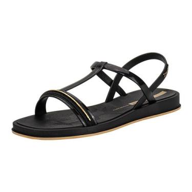Imagem de Sandália feminina flat glow ipanema 27402, Preto, 35