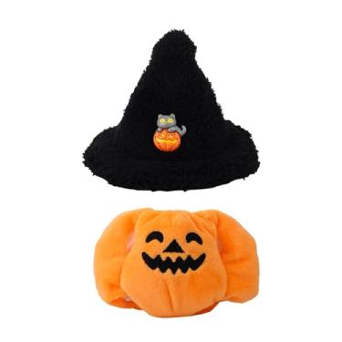 Imagem de lasuroa Roupas de Halloween Para Boneca 17cm, Fofo Fantasia Abóbora com Chapéu Bruxa Estiloso Conjunto de Fantasia para Boneca Acessórios Halloween (Apenas Roupas)