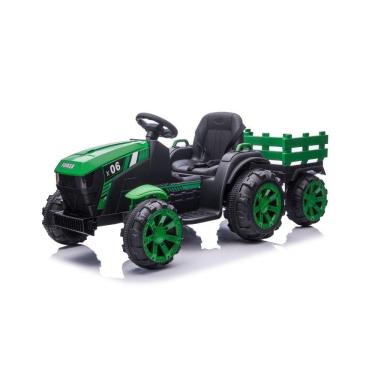 Imagem de Mini Trator Elétrico Carrinho Carro Infantil Kids Com Caçamba Verde