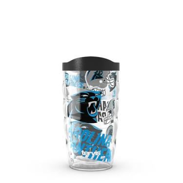 Imagem de Tervis NFL Carolina Panthers - Copo de viagem com isolamento térmico de parede dupla feito nos EUA mantém as bebidas frias e quentes, 290 ml,