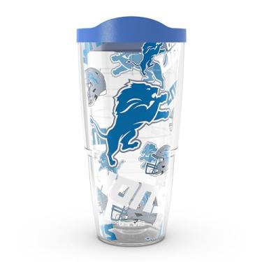 Imagem de Tervis NFL Detroit Lions - Copo de viagem com isolamento térmico de parede dupla feito nos EUA mantém as bebidas frias e quentes, 680 g,