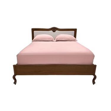 Imagem de Jogo de Cama King Percal 400 Fios 100% Algodão Egípcios 03 Peças Ruth Sanches Toque Premium Extra Macio – Rosa Chá