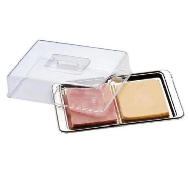 Imagem de Porta Frios Duplo Inox E Tampa Acrílico -Wincy