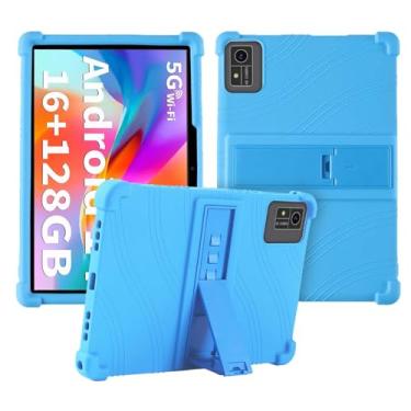 Imagem de Capa para tablet YOBANSE T618 / YLEEBG TAB10 de 10 polegadas, capa protetora de silicone macio para YOBANSE T618 / YLEEBG TAB10, adequada para crianças, capa de tablet com suporte ajustável, 4 cantos