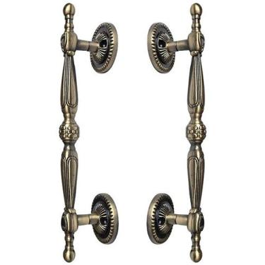 Imagem de Puxador Duplo Berlin 280mm Bronze Antigo Porta Pivotante Correr Passag