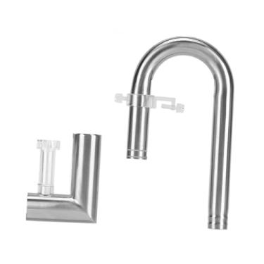 Imagem de Gralara Conector de tubo de filtro de aquário Lily Pipe para aquário Skimmer de óleo universal prático para remoção de película de óleo de água doce Conjunto, 20 Saída Remover