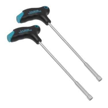 Imagem de Antrader Chave de fenda sextavada com cabo em T de 5,5 mm, chave de fenda de aço cromo vanádio, ferramenta de aperto e afrouxamento de ponta magnética com eixo de 16,3 cm