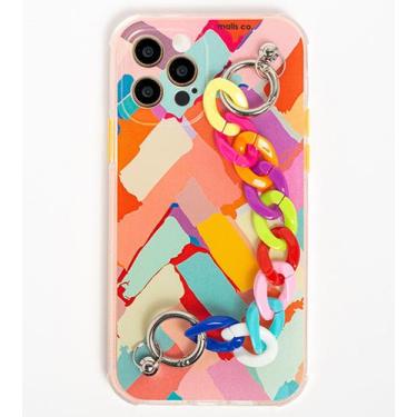 Imagem de Capa Capinha iPhone 12 PRO MAX Colorida Grafitte Arco Iris Abstrato Al