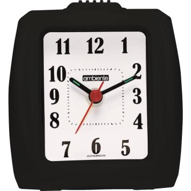 Imagem de Despertador Quartz Ambiente Ref: 1600-034 Preto Retangular