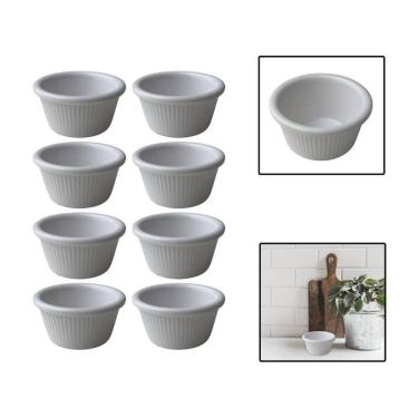 Imagem de Kit 8 Molheiras De Melamina Shoyu Molhos Ketchup 8 Cm 80Ml