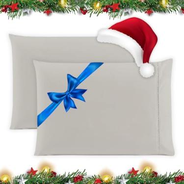 Imagem de Fronha Avulsa Percal 600 Fios Algodão Ponto Palito 70x50cm Antiácaro, Anti-pilling Toque Macio (Caqui)