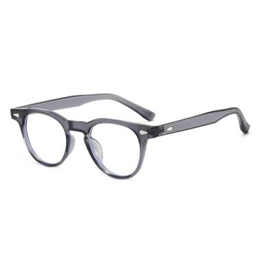 Imagem de Óculos de sol redondos retrô com rebite laranja e casco de tartaruga, moda feminina e masculina, lentes azuis pequenas (8)