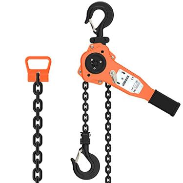 Imagem de Amarite Talha de alavanca de talha de corrente, 748 kg de carga de 1,5 m, talha de corrente manual de corrente, conexão de tipo industrial para gancho de elevação