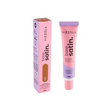 Imagem de Base Líquida Satin 30g Vizzela Linha Vegana Acabamento Acetinado e Hid