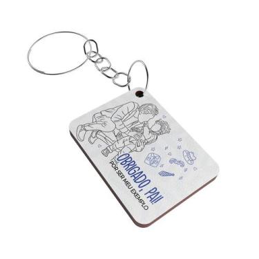 Imagem de Kit 100 Chaveiros para Lembrancinha do Dia dos Pais MDF - R9 Decor, Ob
