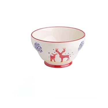 Imagem de WYUYIWH Tigela tigela de ramen casa personalidade criativa tigela de sopa de cerâmica grande tigela de macarrão tigela de salada fofa (cor: 4)