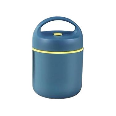 Imagem de Kit Com 4 Lancheiras TéRmicas Redondas | Capacidade 420/500ml | Ideal Para FamíLia E Uso DiáRio(1andar Azul Com Bolsa)