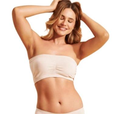 Imagem de Sutiã Faixa Sem Costura Recco - 015423, Bege, G
