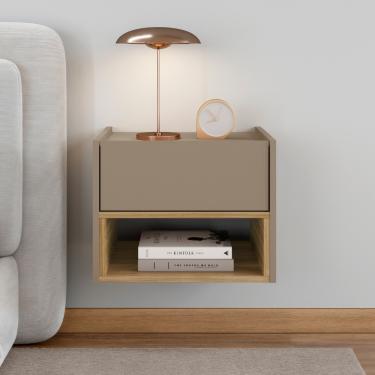 Imagem de Mesa de Cabeceira Suspensa 1 Gaveta Florença Casa D - Fendi/Hannover