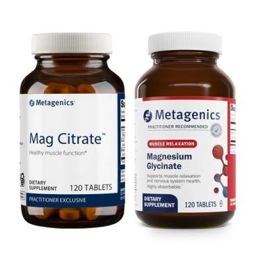 Imagem de Suplemento mineral Metagenics Mag Citrate & Magnésio Glicinato 120ct