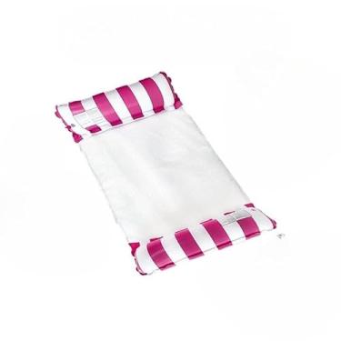 Imagem de Boia InfláVel Com Rede Flutuante | ColchãO De áGua ReclináVel | Design Inovador(1Pcs Rosa)