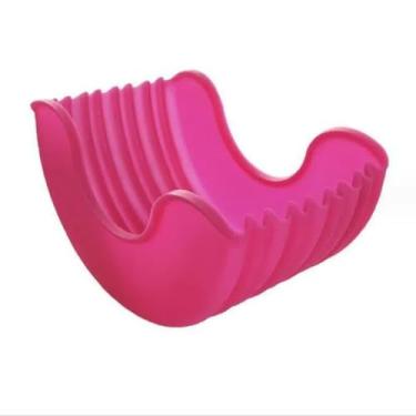 Imagem de Suporte de silicone para hambúrguer – protetor de alimentos macio, ranhuras anti-gotejamento, mordida em forma de U, pode ser lavado na lava-louças para reduzir a bagunça e apoiar sanduíches