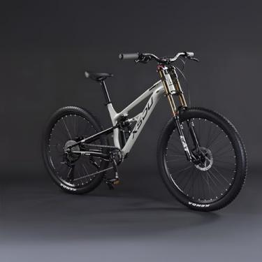 Imagem de Bicicleta Alta Performance MTB Downhill Transmissão Shimano Pneus Kenda Aro 27,5-17" (Bege)