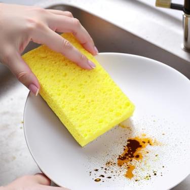 Imagem de Esponja anti-arranhões para limpeza de cozinha, almofada de limpeza de pratos resistente para panelas e frigideiras, almofada de limpeza multiuso reutilizável para uso doméstico