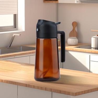 Imagem de Frasco de spray de óleo à prova de vazamento 470 ml Dispensador de névoa fina com alça para cozinhar, grelhar, saladas, preto