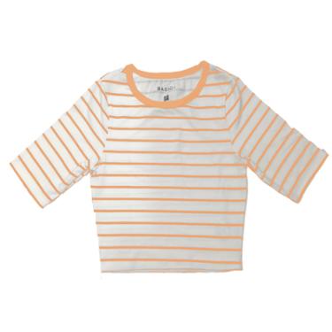 Imagem de BLUSA CROPPED, BASIC+, EM MALHA ALGODÃO COM POLIESTER E ELASTANO, REF R013 NA COR LISTRADA MARROM M