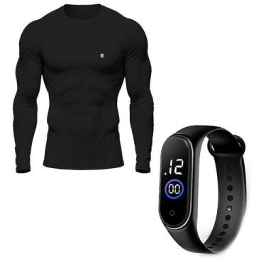 Imagem de Kit Camisa Térmica Masculina UV Segunda Pele Protação Solar 50+ Manga 