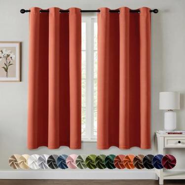 Imagem de Cortinas Blackout MIULEE Burnt Orange 160x160cm 2 painéis