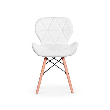 Imagem de Kit 08 Cadeiras Charles Eames Eiffel Slim Wood Branca