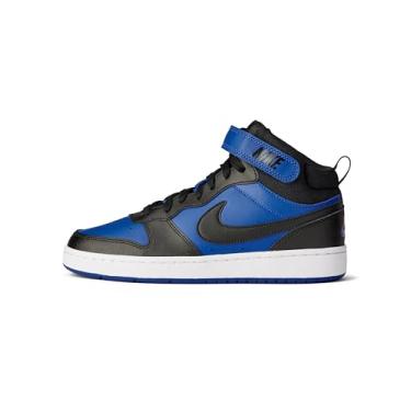 Imagem de Nike Tênis infantil Court Borough Mid 2 Big (CD7782-404, Game Royal/Branco/Preto), Game Royal/preto e branco, 17
