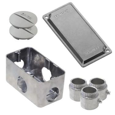 Imagem de Kit Condulete 3/4 Polegada Cx Multipla Tipo X Aluminio Daisa