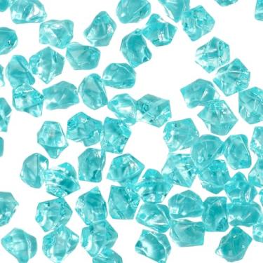 Imagem de Cubos de gelo falsos de 500 g, pedras transparentes, diamantes de acrílico artificiais, enchimentos de vaso para centros de mesa, enchimentos de tigelas decorativas de Natal, acessórios de fonte de