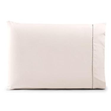 Imagem de Fronha Avulsa para Travesseiro, 100% Algodão, 150 Fios, Acabamento em Ponto Palito, 70x50cm, Sem Aba (1 Fronha Pariis (Palha))