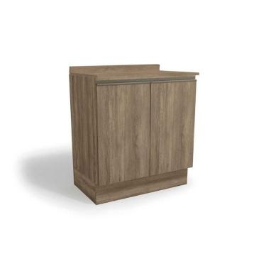 Imagem de Gabinete De Cozinha Modulado Balcão Maxxi G744 2 Portas C-tampo 80cm Nogal-nogal - Kappesberg