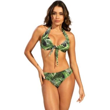 Imagem de Biquíni Estampado Com Bojo Vekyo Amarração Roupa de Verão Moda Praia F