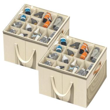 Imagem de Organizador de armazenamento de sapatos Aokeyee para armário, pacote c