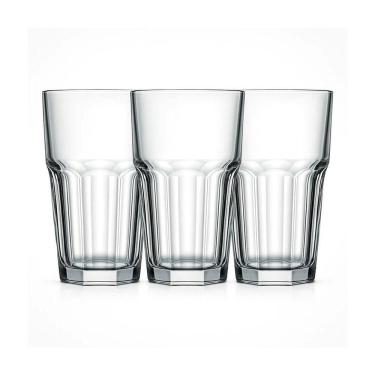 Imagem de Kit Copos De Vidro Resistente 350ml Transparente Vitaminas Caipirinha